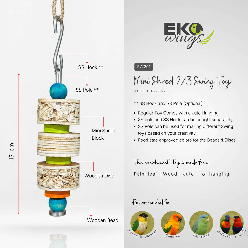 Mini Shred 2/3 Swing Toy (Small)