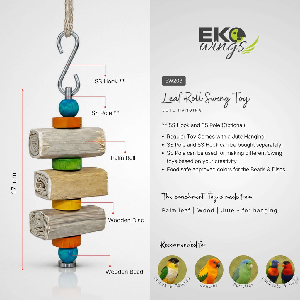 Leaf Roll Swing Toy (Small) - EKOWINGS
