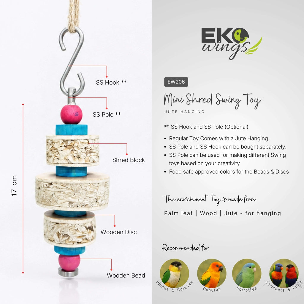 Mini Shred Swing Toy ( Small ) - EKOWINGS
