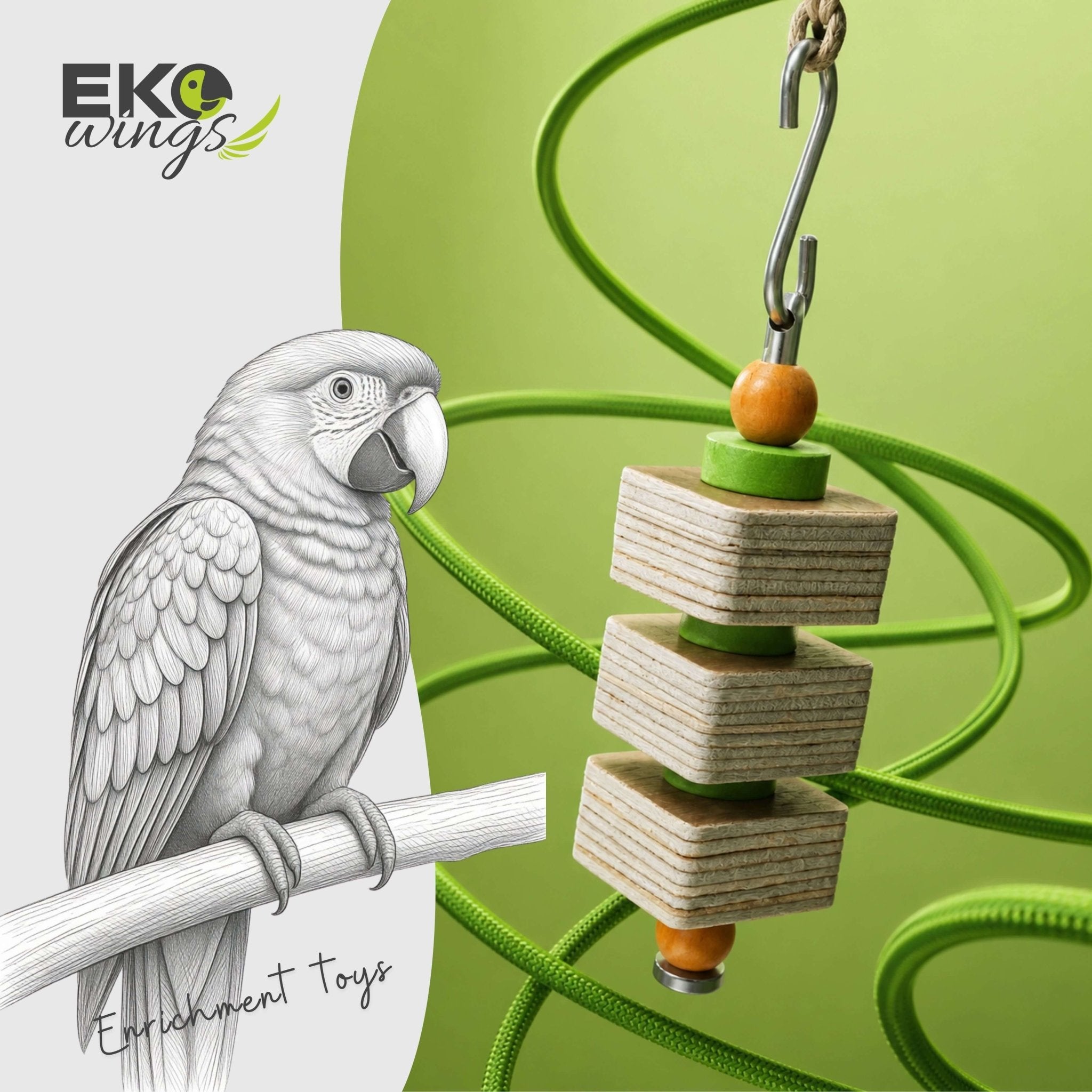 Square Tier Swing Toy ( Small ) - EKOWINGS