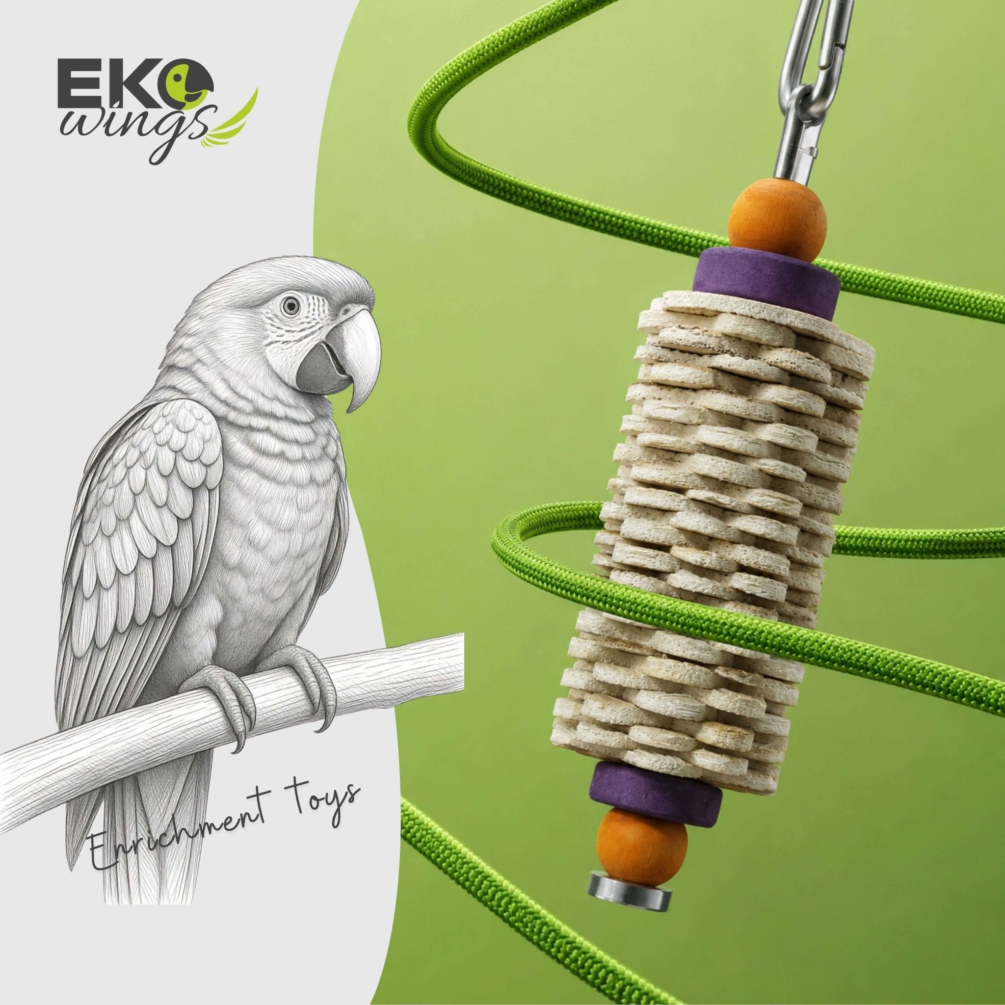 Star Feather Swing Toy ( Small ) - EKOWINGS