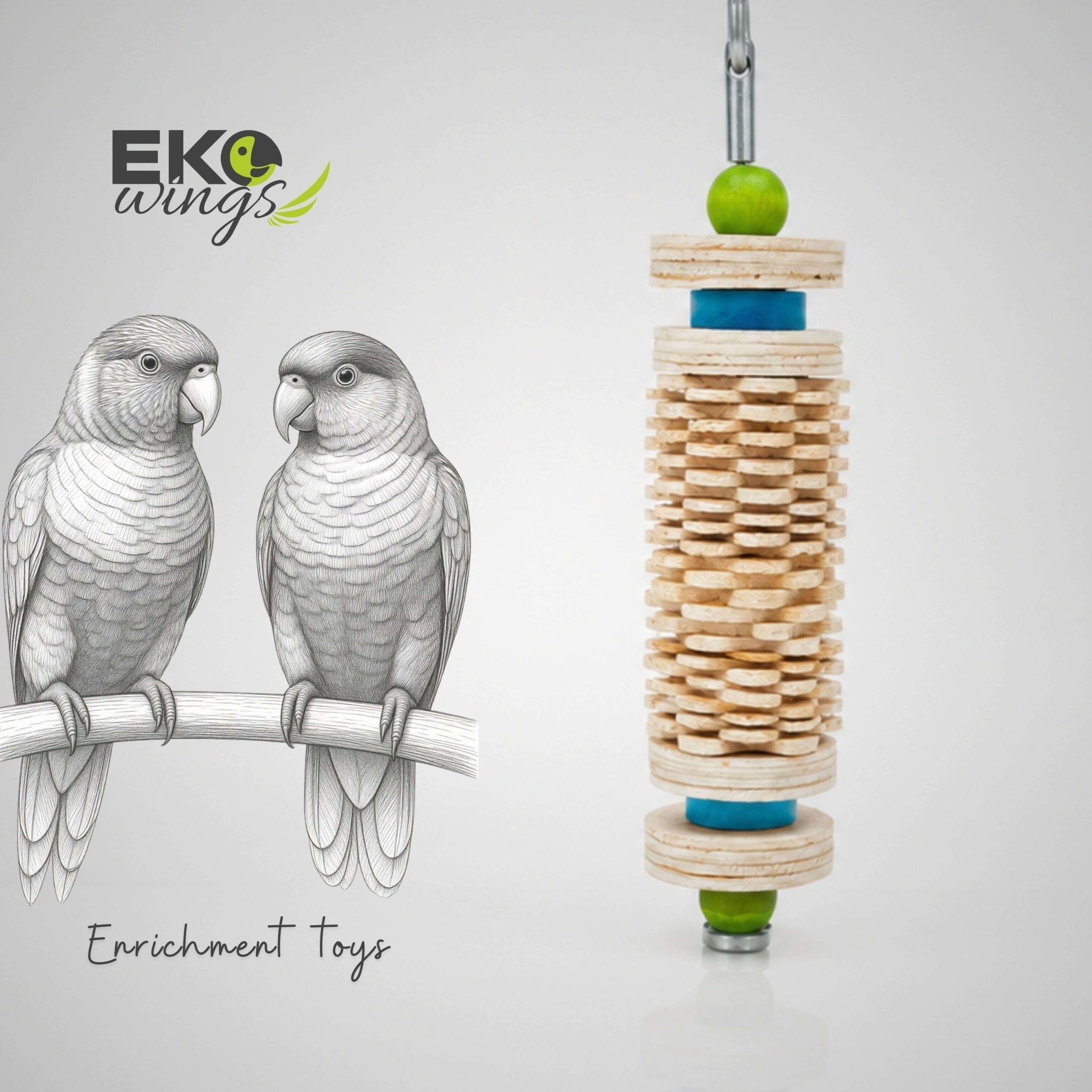 Star Feather Swing Toy ( Medium ) - EKOWINGS