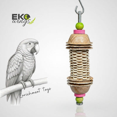 Cup and Feather Swing Toy ( Medium ) - EKOWINGS