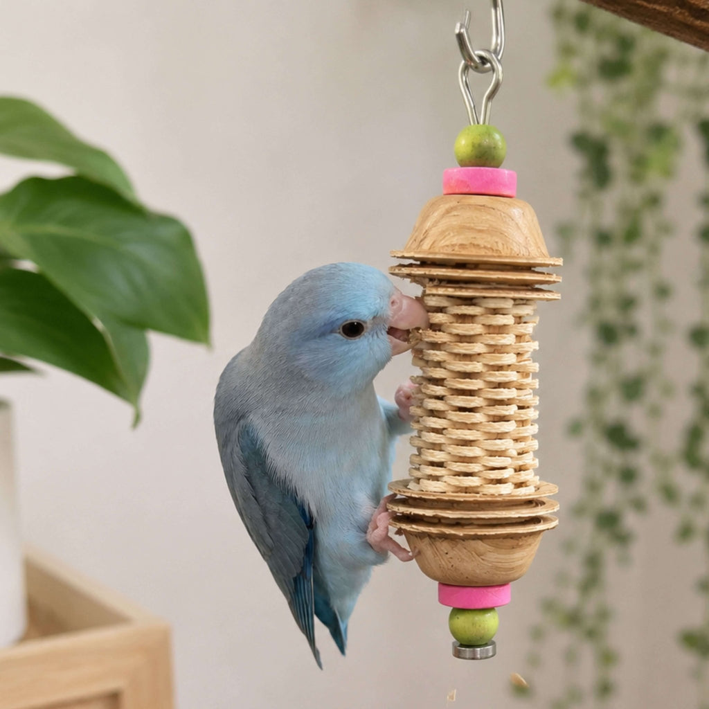 Cup and Feather Swing Toy ( Medium ) - EKOWINGS