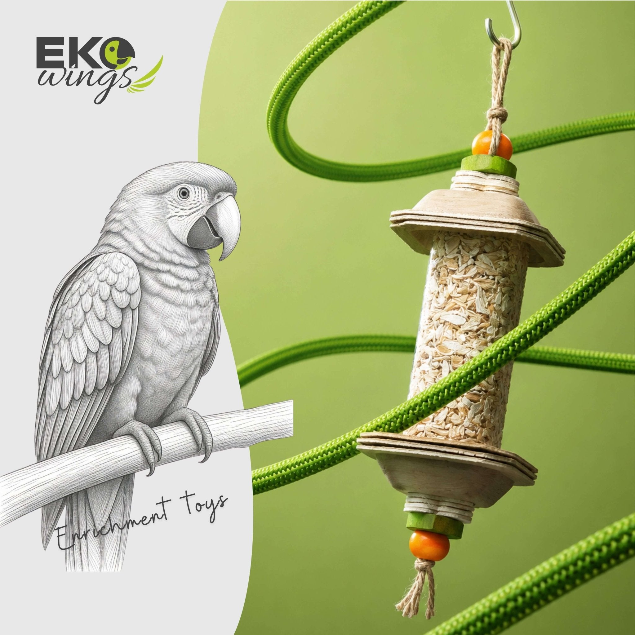 Plate and Shred Swing Toy ( Medium ) - EKOWINGS