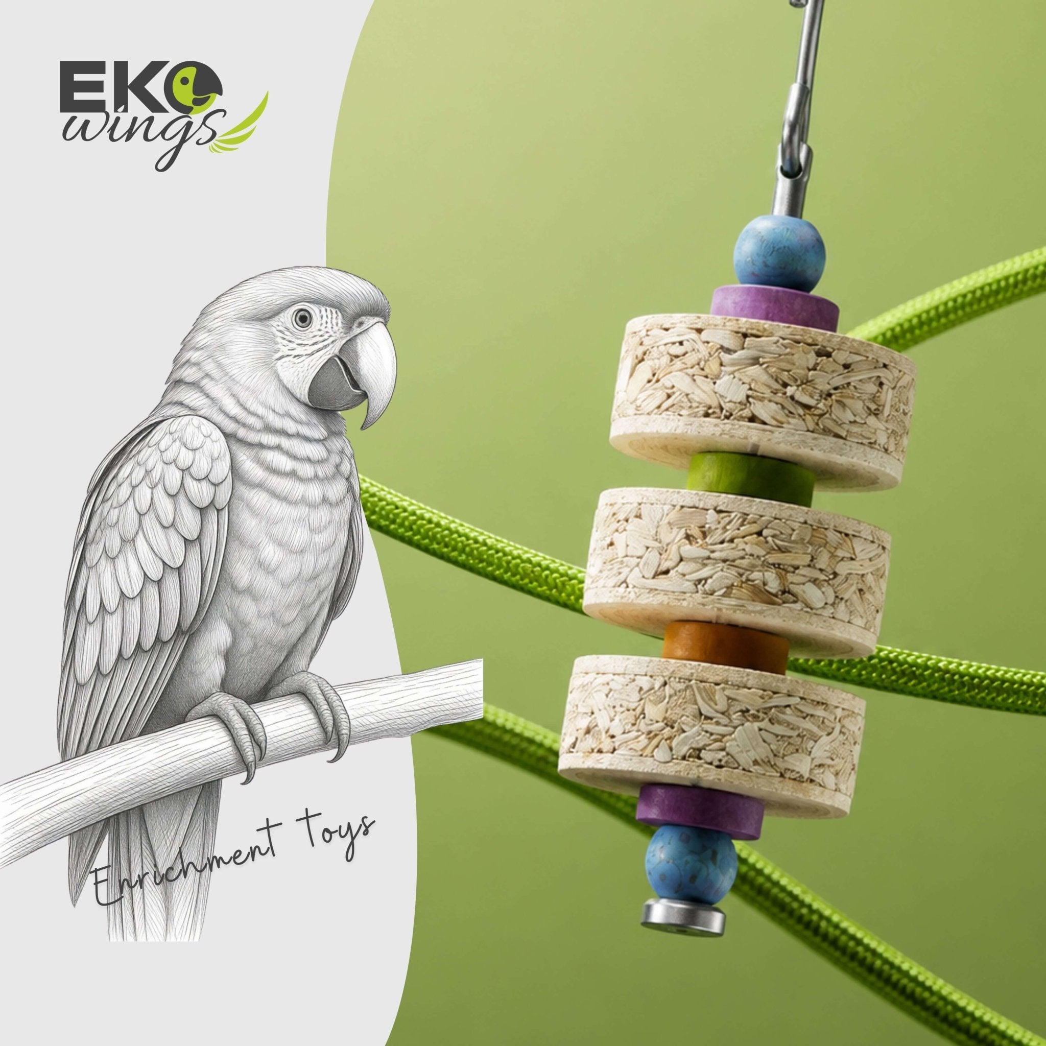 Mini Shred 3/3 Swing Toy ( Medium ) - EKOWINGS
