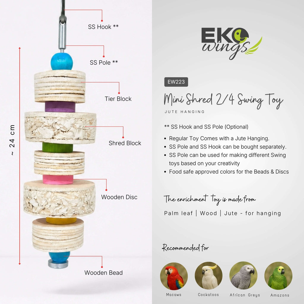 Mini Shred 2/5 Swing Toy ( Large ) - EKOWINGS