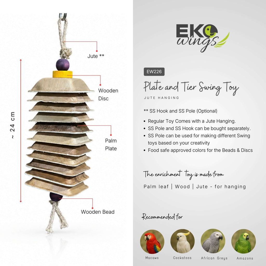 Plate and Tier Swing Toy ( Large ) - EKOWINGS
