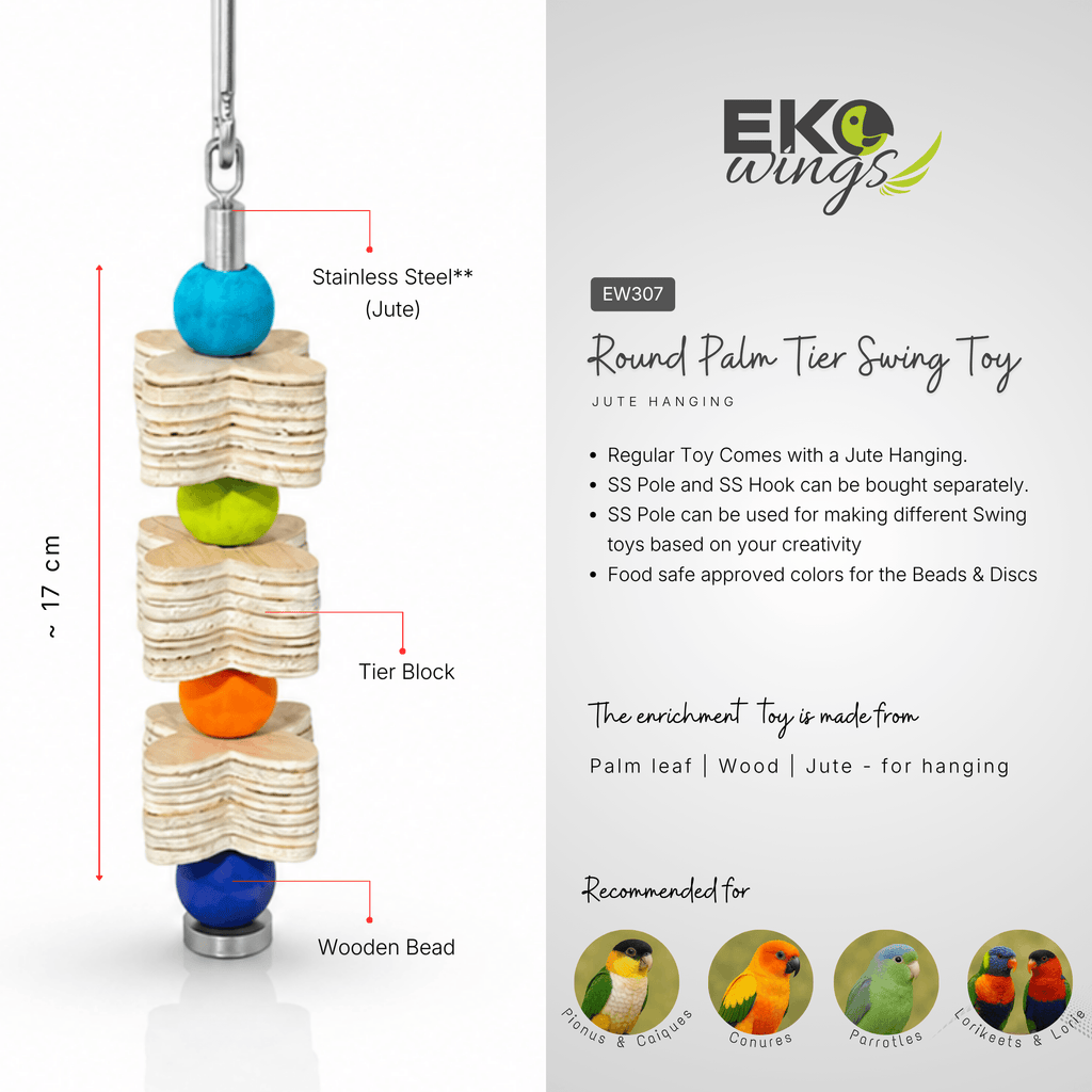 Floral Tier Swing Toy ( Small ) - EKOWINGS