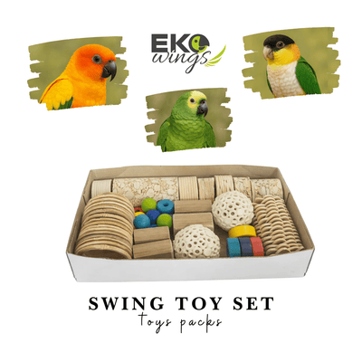 Palm Bird toys Set (Medium) - EKOWINGS