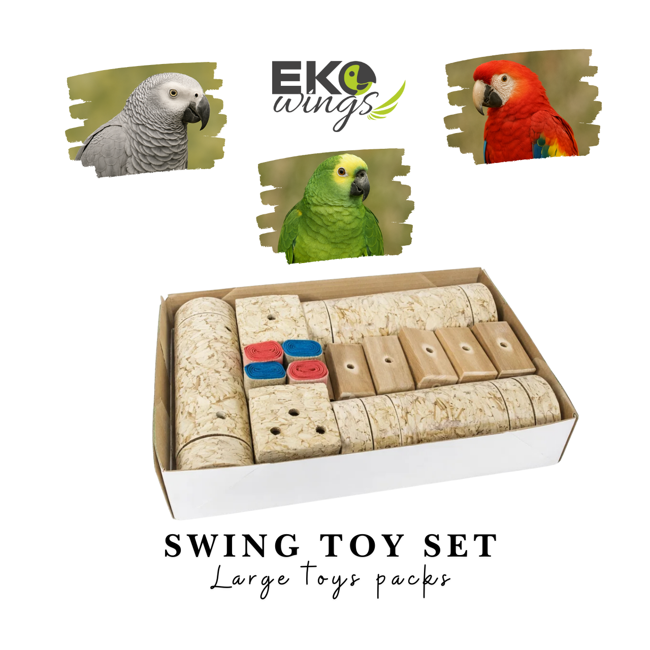 Palm Bird toys Set (Large)