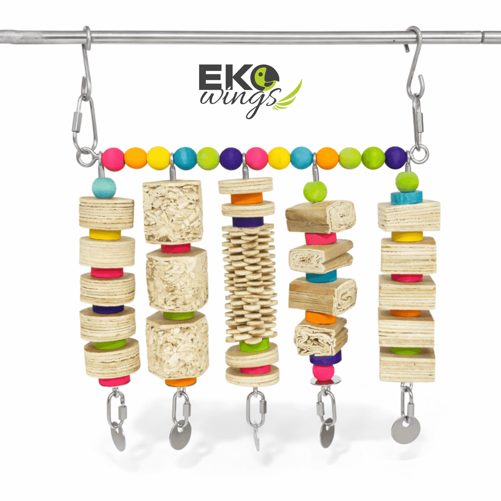 Palm Floral Tier Block with Beads Swing Toy (Medium) - EKOWINGS