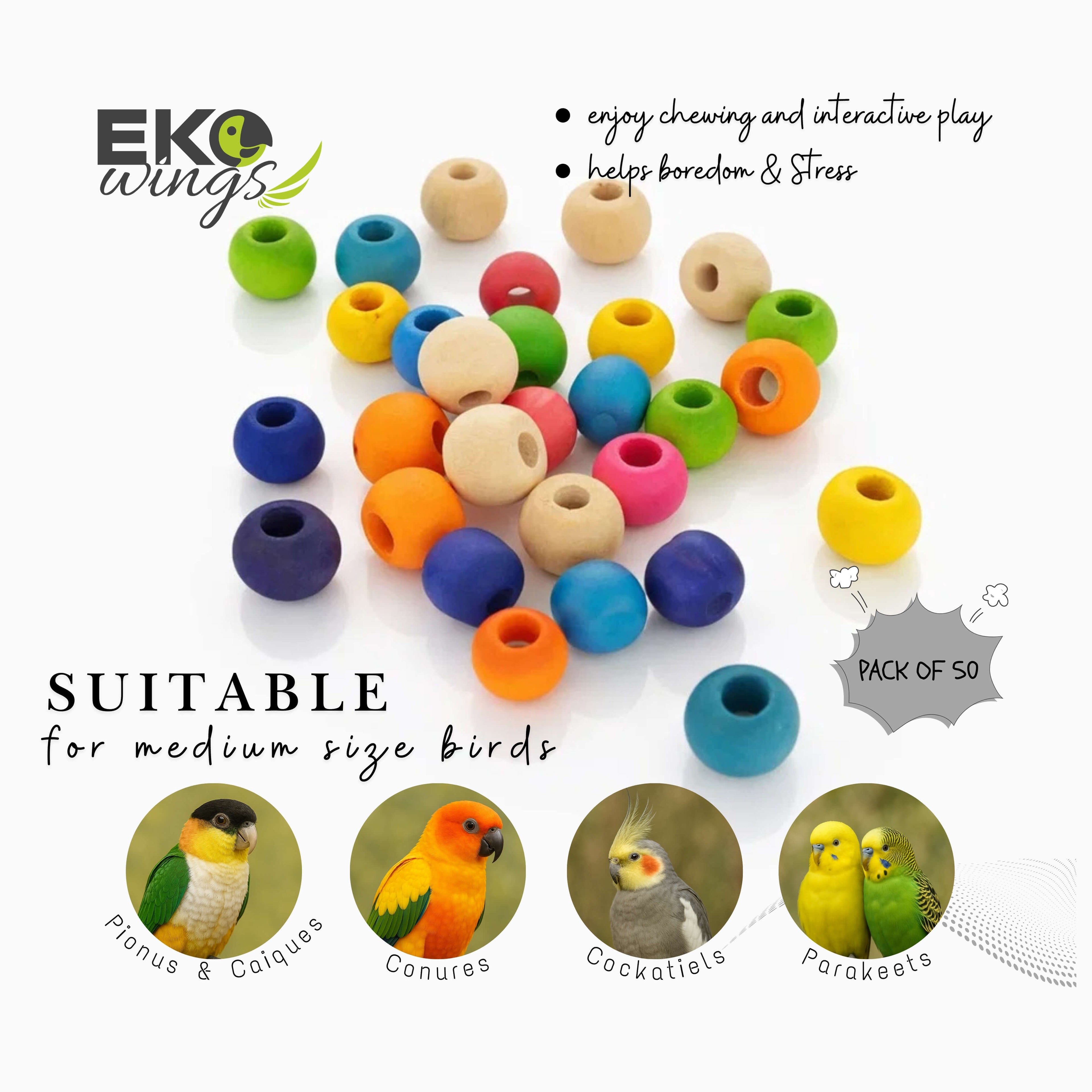 Wood Beads  25mm Refill (Small)